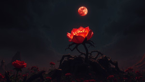 Giant demonic rose in the Garden of Hell under Blood Moon.jpg