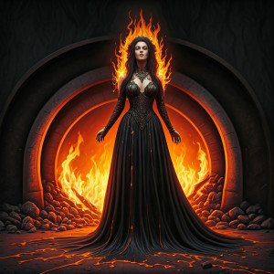 Beautiful woman  inside the burning furnace - G3.jpg