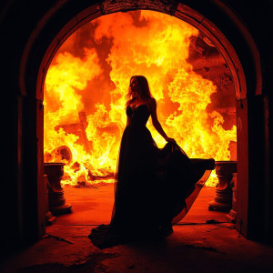 Beautiful woman  inside the burning furnace - JFL.jpg