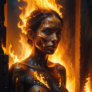 Beautiful woman  inside the burning furnace - BXL.jpg