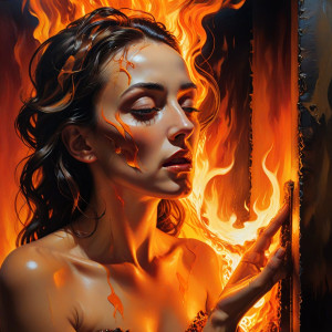 Beautiful woman  inside the burning furnace - AXL.jpg