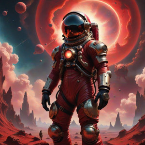 Astronaut stands on a desolate alien planet - ССХL.jpg
