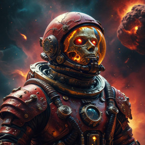 Astronaut stands on a desolate alien planet - BХL.jpg