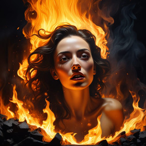 Beautiful woman  inside the burning furnace - FXL.jpg