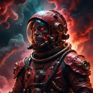 Astronaut stands on a desolate alien planet - AХL.jpg