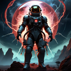 Astronaut stands on a desolate alien planet - FХL.jpg