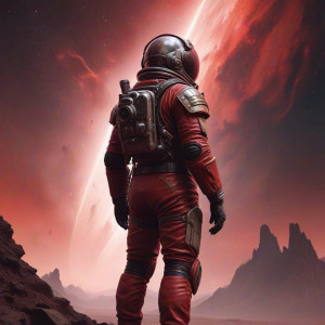 Astronaut stands on a desolate alien planet - J9.jpg