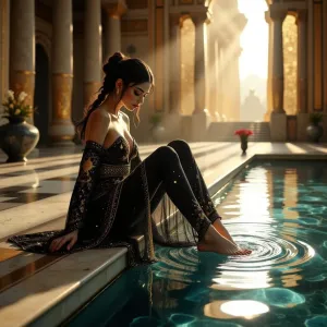 a-beautiful-female-sitting-gracefully-at-the-edge-of-a.webp