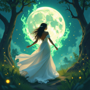 Beautiful woman engulfed in roaring green flame.jpg