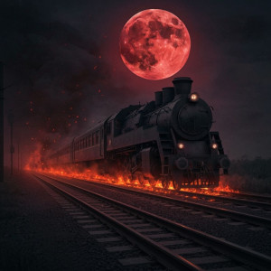 Death train on railway to Hell under blood moon - G4.jpg