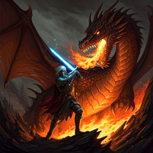 Medieval knight kills the mighty dragon - G3.jpg