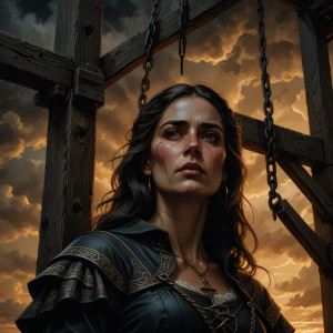 A medieval woman stands on scaffold.jpg