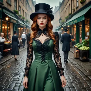 Woman portrait in green.webp