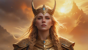 Face of Goddess Freyja over the battlefield - RV5.jpg