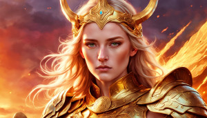 Face of Goddess Freyja over the battlefield - ССXL.jpg