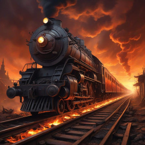 Death train on railway to Hell under blood moon - MXL.jpg