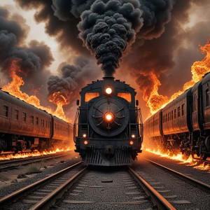 Death train on railway to Hell under blood moon - RVXL4.jpg