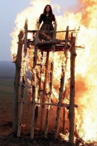 Beautiful medieval woman stands on the burning scaffold - 15.jpg