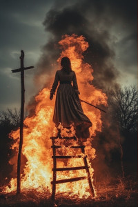 Beautiful medieval woman stands on the burning scaffold - 16.jpg