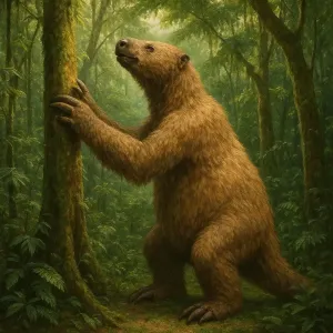 Giant Sloth in South American forest.webp