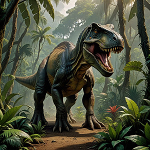 Tyrannosaurus Rex in the jungle of Jurassic Park.jpg