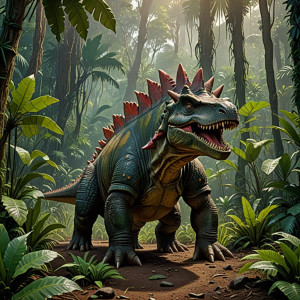 Stegosaurus in the jungle of Jurassic Park.jpg