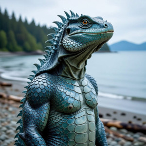 Reptilian man in Thetis Lake - NC.jpg