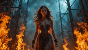 Beautiful woman engulfed in roaring flame on a burning scaffold - PL1.png