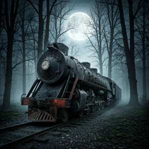 Decaying abandoned train in misty haunted forest - G3.jpg