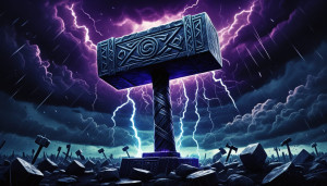 Giant hammer of Thor in the sky under Black Sun - JXI.jpg