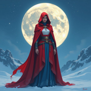 Queen of fire and ice under full round moon.jpg