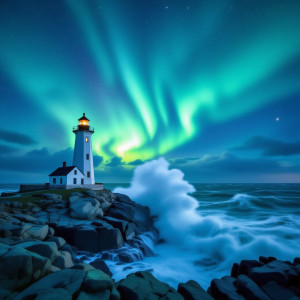Beautiful lighthouse on the rock over vicious storm.jpg