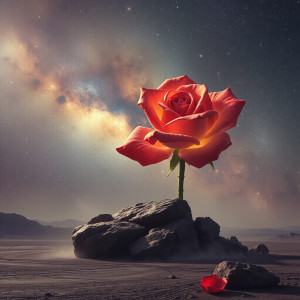 A single, giant, luminous rose blooming - JFL1.jpg