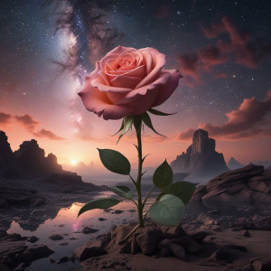 A single, giant, luminous rose blooming - RVXL.jpg