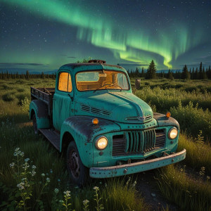 A forgotten, derelict truck rests in a field - RVXL.jpg