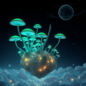 A vibrant, bioluminescent mushroom forest.jpg