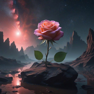 A single, giant, luminous rose blooming - МXL.jpg