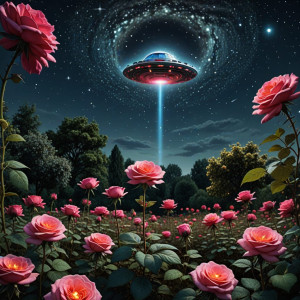 UFO over beautiful giant rose in magical garden.jpg