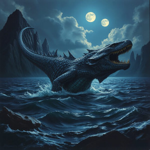 A colossal, ancient leviathan breaching from sea - JFL.jpg