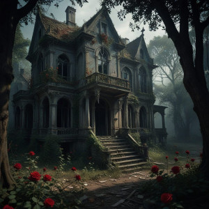 An abandoned, decaying gothic mansion - RV5L.jpg