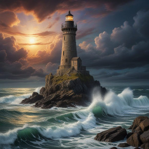 A lone, weathered lighthouse standing defiantly - RV5.jpg