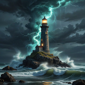 A lone, weathered lighthouse standing defiantly - ВXL.jpg