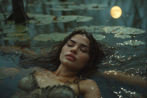 Beautiful woman drowning in the swamp - 2.jpg