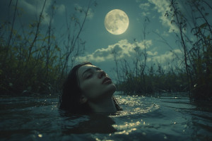 Beautiful woman drowning in the swamp - 3.jpg