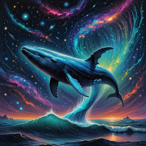 A majestic, bioluminescent whale breaching from a sea of stars.jpg