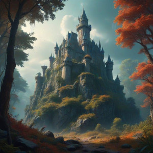 A colossal, ancient medieval castle, half-swallowed - О9.jpg