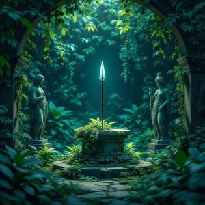 A serene, overgrown magical garden.jpg