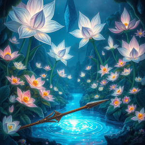 An otherworldly, bioluminescent garden.jpg