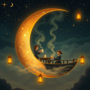 A celestial coffeehouse situated on a crescent moon.jpg
