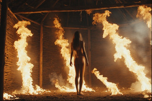 Beautiful naked woman inside a burning hut - 3.jpg
